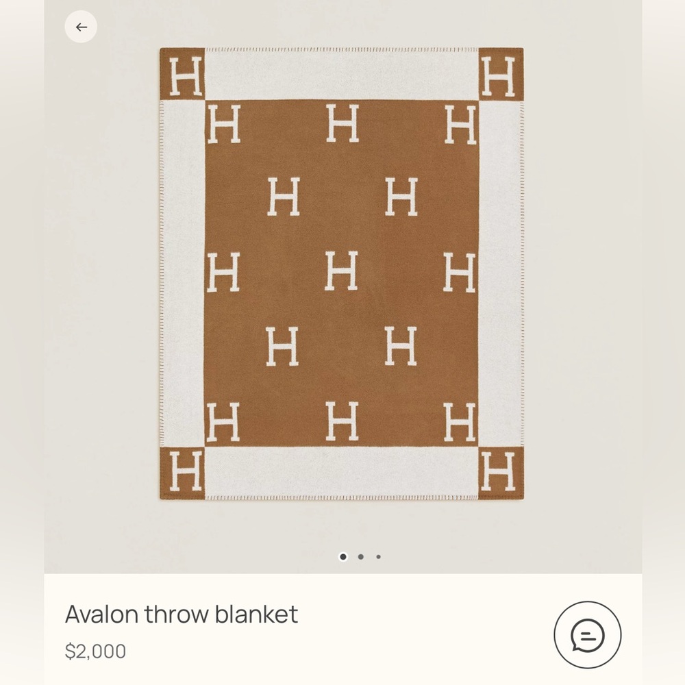 Brand New Hermes Avalon Blanket